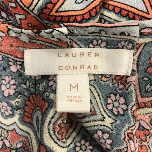 Lauren Conrad Boho Floral Cold Shoulder Dress M - Picture 6 of 8